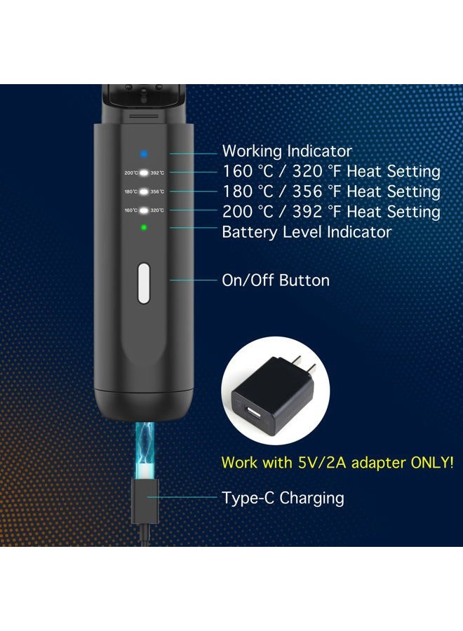 VIKICON مستقيم لحية للرجال: فرشاة لحية ساخنة بدون سلك للرجال، مشط كهربائي ساخن، فرشاة تصفيف مصغرة مضادة للحروق لتجميل اللحية، محمولة للسفر والاستخدام المنزلي، هدايا له أو للأب - Image 3