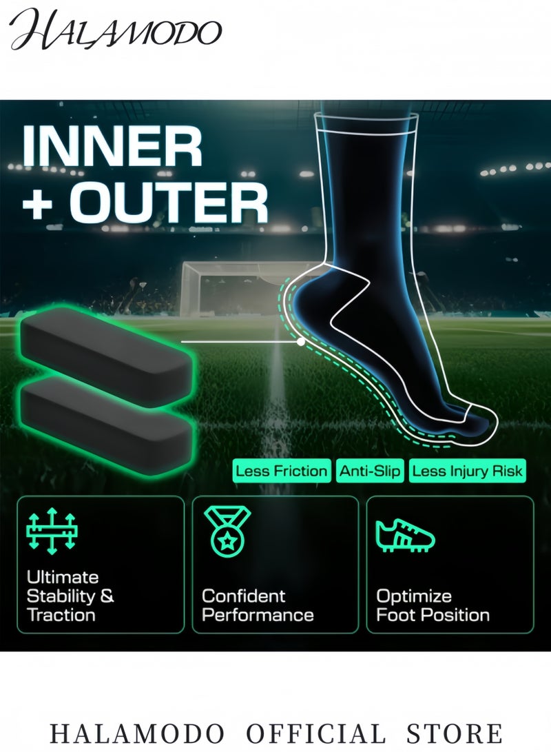 HALAMODO 3 Pairs Grip Socks Non Slip Anti Slip Non Skid Sport Athletic Socks Soccer Grip Socks for Kids & Youth & Baby & Boys & Girls - Image 3
