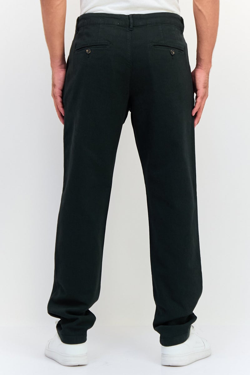 Selected Homme Men Slim Fit Solid Chino Pants, Moss Green - Image 4