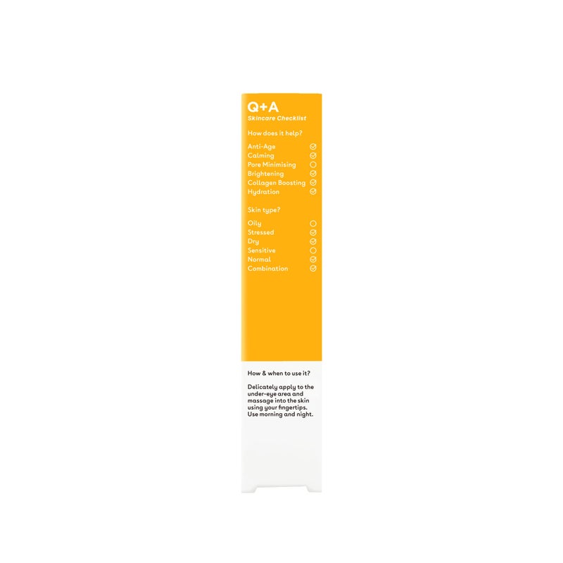 Q+A Eye Cream, a blend of Cherry Extract, and Glycogen, to reinvigorate delicate skin, delivering an essential hit of moisture, 15ml - Image 5
