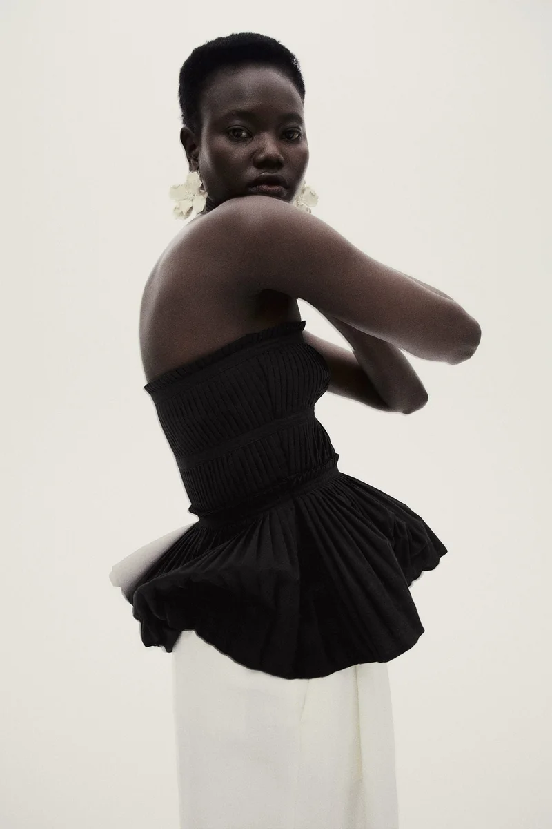H&M Pleated bandeau top