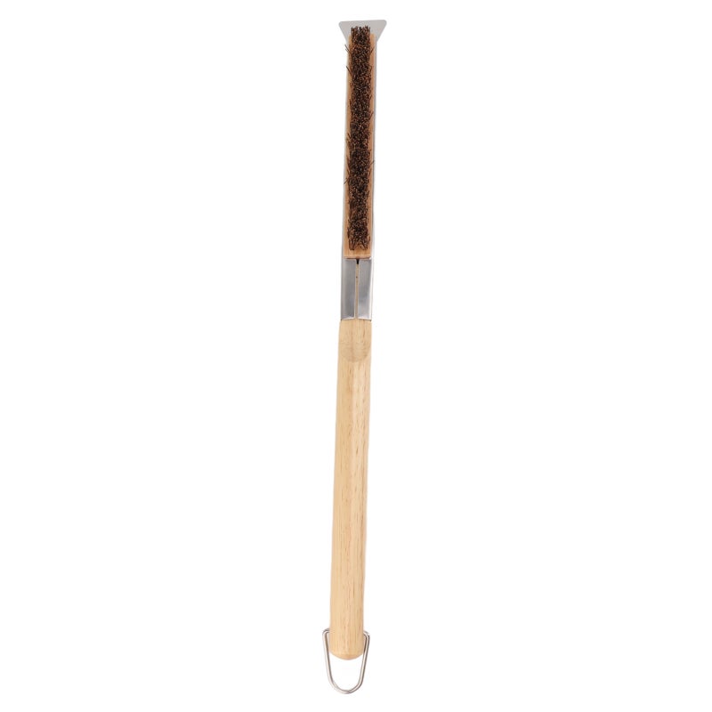 Pizza Oven Brush 53.5cm Total Length Multi Purpose 2-In-1 Brush & Scraper - Premium Rubber Wood Handle Detachable Design Outdoor Oven Brush for Outdoor Pizza Oven Grill Grate Cleaning - Image 5