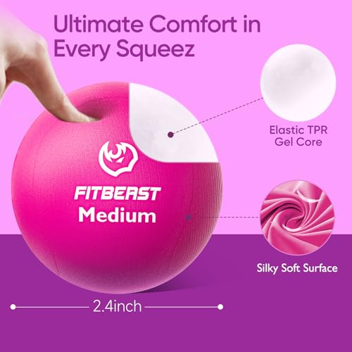 FitBeast Grip Strength Trainer – 6 Pieces Hand Therapy Kit with Finger Extension Exerciser & Stress Balls for Adults, Rehab & Strength Training – for Men, Women, and Seniors (6-Piece Bright Tones) - Image 3