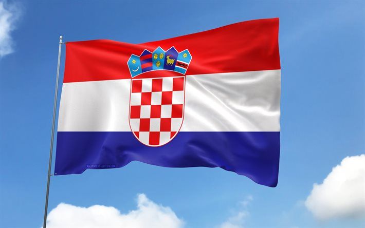 ARS Croatia Flag - Heavy-Duty 210D Satin, Croatia Flag for Outdoor/Indoor, Fade Resistant, Flag Day, And Home-Polyester, Sport Day, FIFA World Cup-Size-70X130cm - Image 1