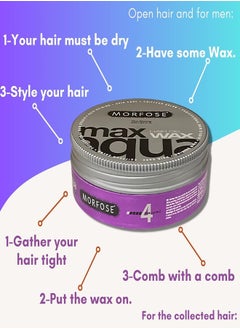 MORFOSE Morfose Max Aqua Hair Gel Wax 175ml - Maximum Control & Natural Shine  - Image 4