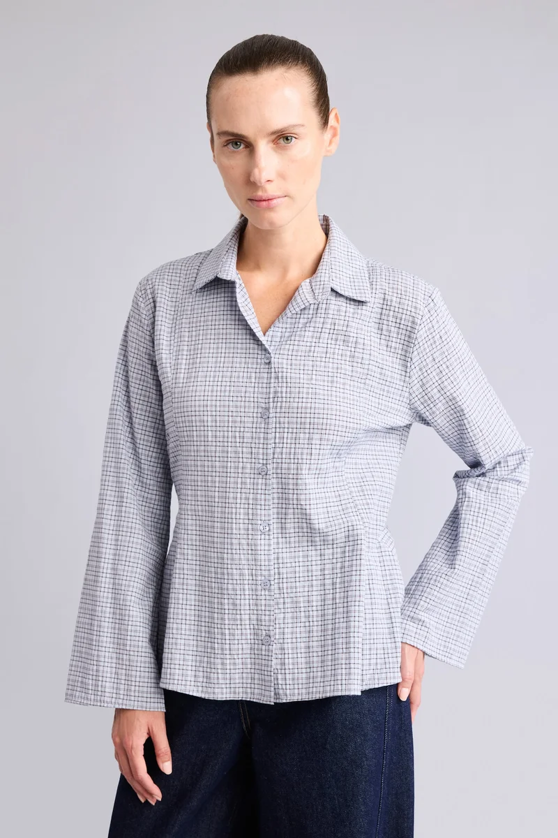 Defacto  Regular Fit Checked Waffle Texture Shirt for Men | Best Price UAE