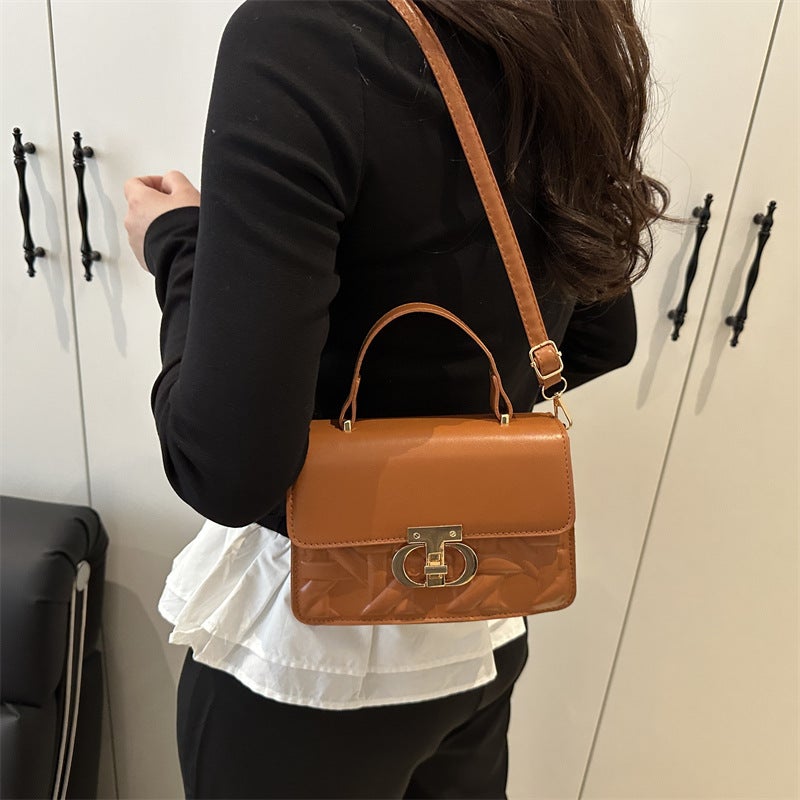 2025 Spring And Style Accessible Luxury High-Quality Handbag Popular Foreign Style Versatile Pure Color Single Shoulder Crossbody Bag - Image 3