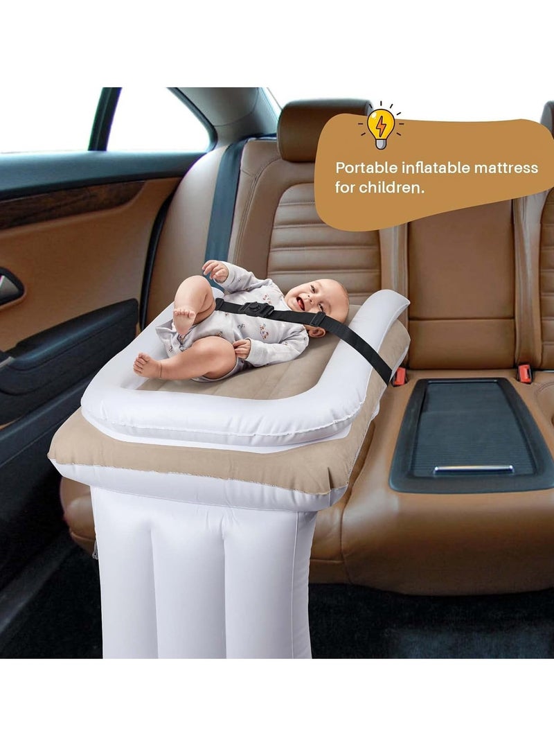 TAPIT Outdoor Travel Vehicle-Mounted Children's Air Bed High-Speed Rail Aircraft Long-Distance Bus Infant Folding Air Bed with Hand Pump - Image 5