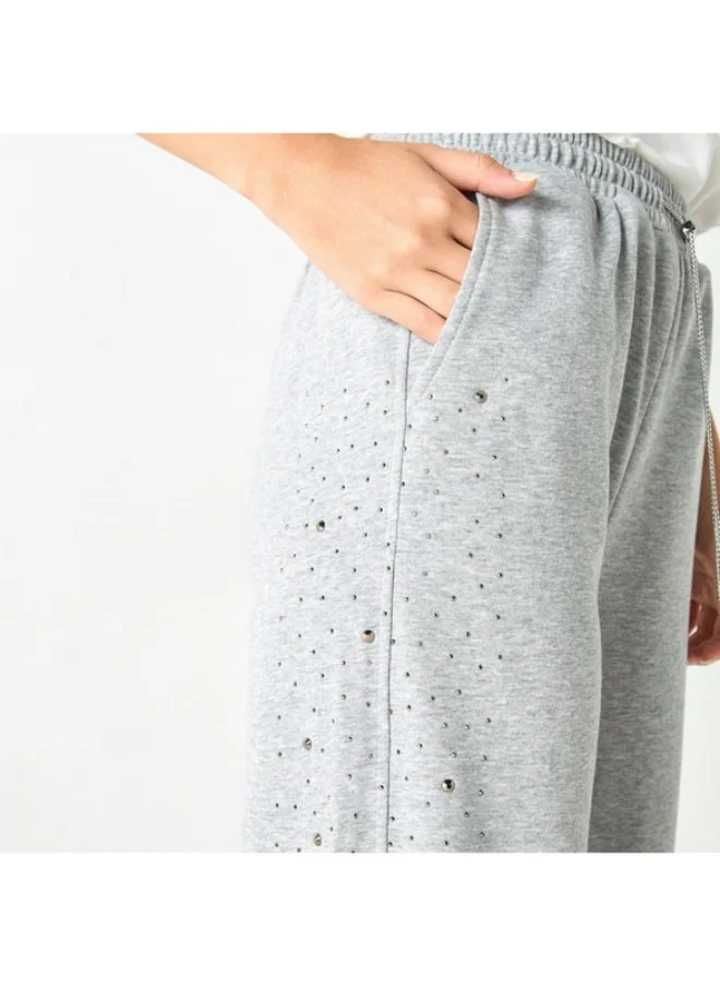 2Xtremz 2Xtremz Embellished Track Pants with Drawstring Closure
