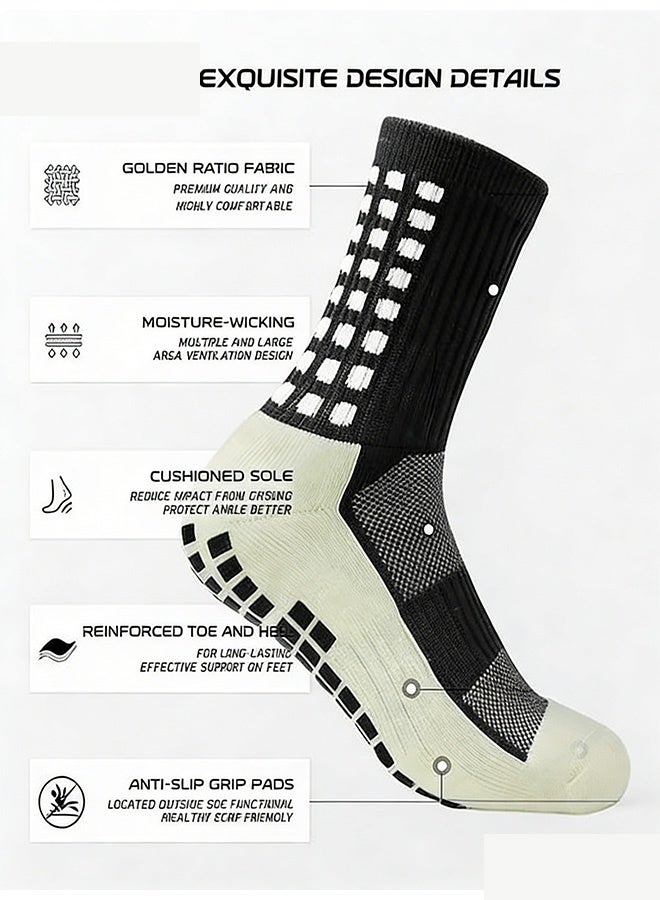 سِيكجُوك 4 زوجات جوارب كرة القدم الماصة للرجال والنساء – غيرزائدة للمساعدة في الرقابة – مناسب للكرة القدم والكرة السلة والأنشطة الرياضية المختلفة - Image 3