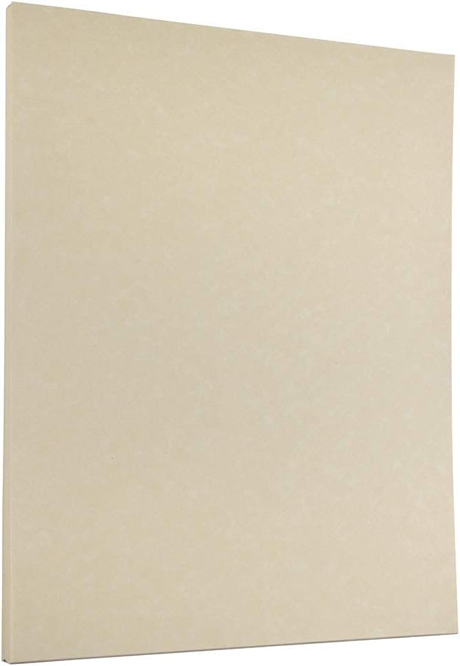 JAM PAPER Natural Parchment Recycled Paper - 24lb, 90 GSM, 8.5 x 11 inches, 100 Sheets/Pack - Image 1