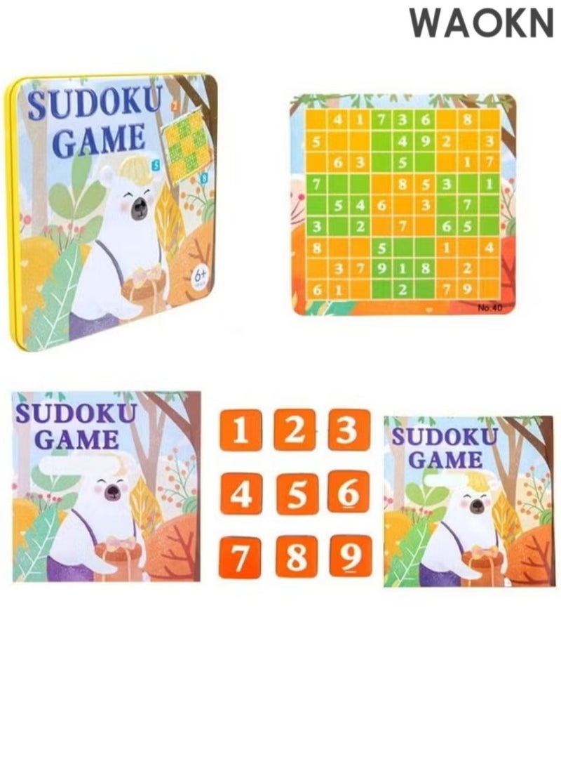 دبليو أيه أو كي أن الأطفال المغناطيسي الرقم الفكر اللغز لعب التعليم المبكر،الأطفال مونتيسوري لعبة التفكير لعب السودوكو اللغز المغناطيسي علبة القصدير لعبة السفر لعبة التعليم المبكر لعبة اللوحة لعب الحسية الرياضيات لعبة الدماغ لعبة سطح المكتب التعليمية لعبة القطار القدرة على التفكير المنطقي - Image 1