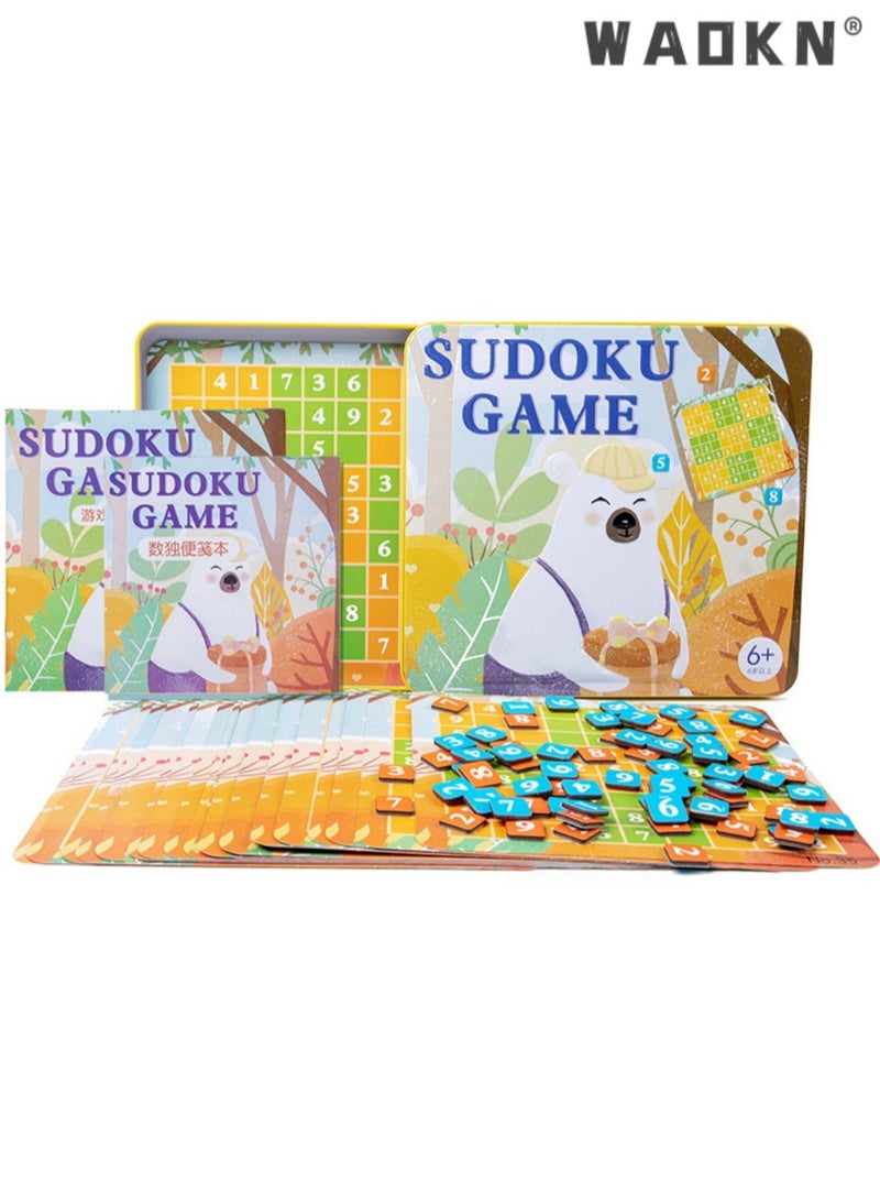 دبليو أيه أو كي أن الأطفال المغناطيسي الرقم الفكر اللغز لعب التعليم المبكر،الأطفال مونتيسوري لعبة التفكير لعب السودوكو اللغز المغناطيسي علبة القصدير لعبة السفر لعبة التعليم المبكر لعبة اللوحة لعب الحسية الرياضيات لعبة الدماغ لعبة سطح المكتب التعليمية لعبة القطار القدرة على التفكير المنطقي - Image 2