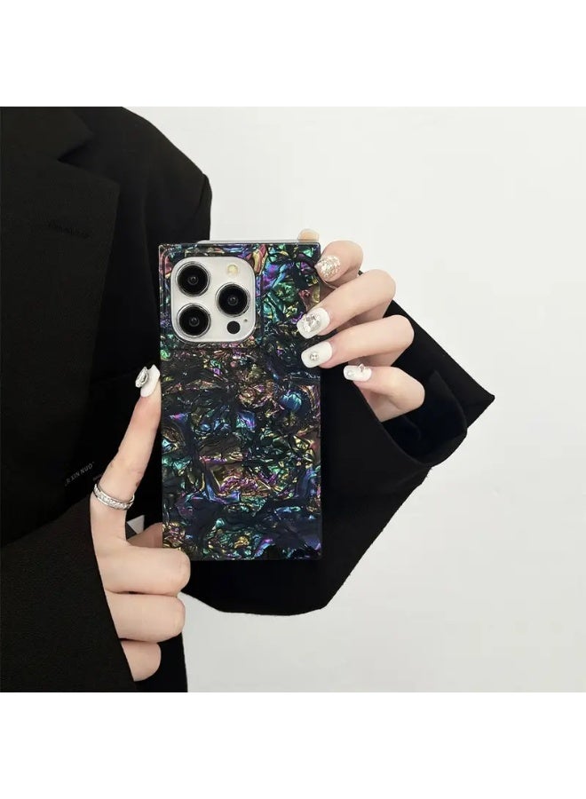 Temu A stylish, square-shaped phone case in a variety of bold, overlapping colors; a shockproof protective cover with a modern design for the iPhone 15 Pro Max. - Image 2