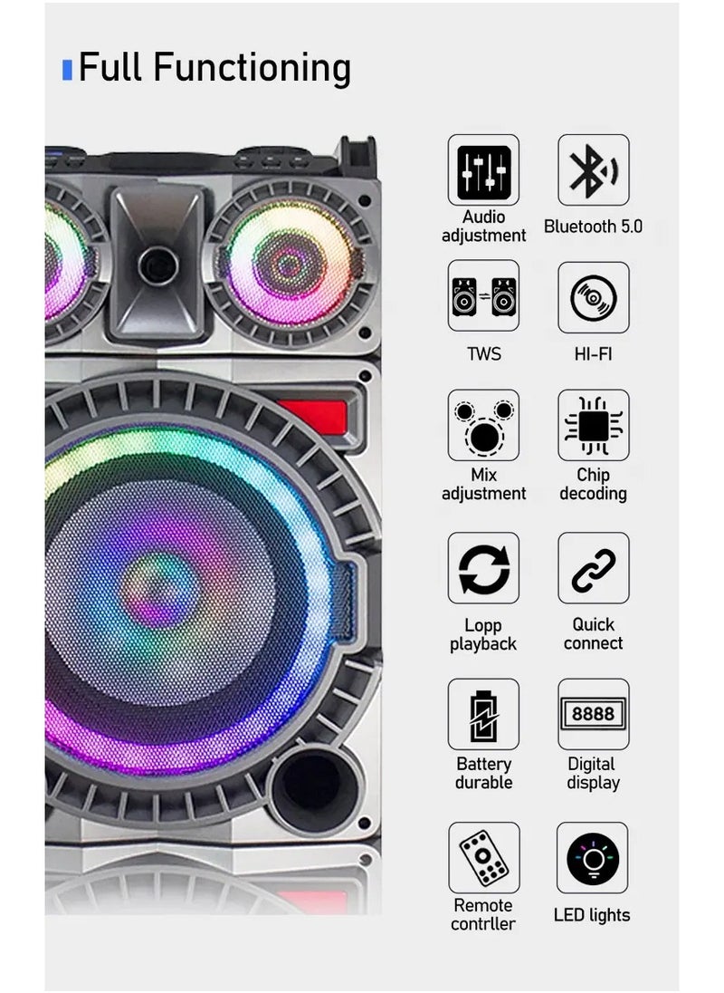 DLC DLC hot disco light party dj wireless outdoor speaker subwoofer 12 inch  - Image 3
