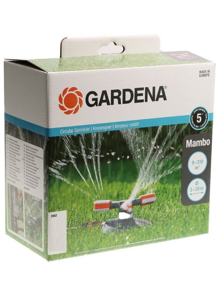 GARDENA Comfort Circular Sprinkler Mambo With Rotating Precision Nozzle Heads For Areas Up To 9-310M² With Integrated Filter 3-20M - Image 1