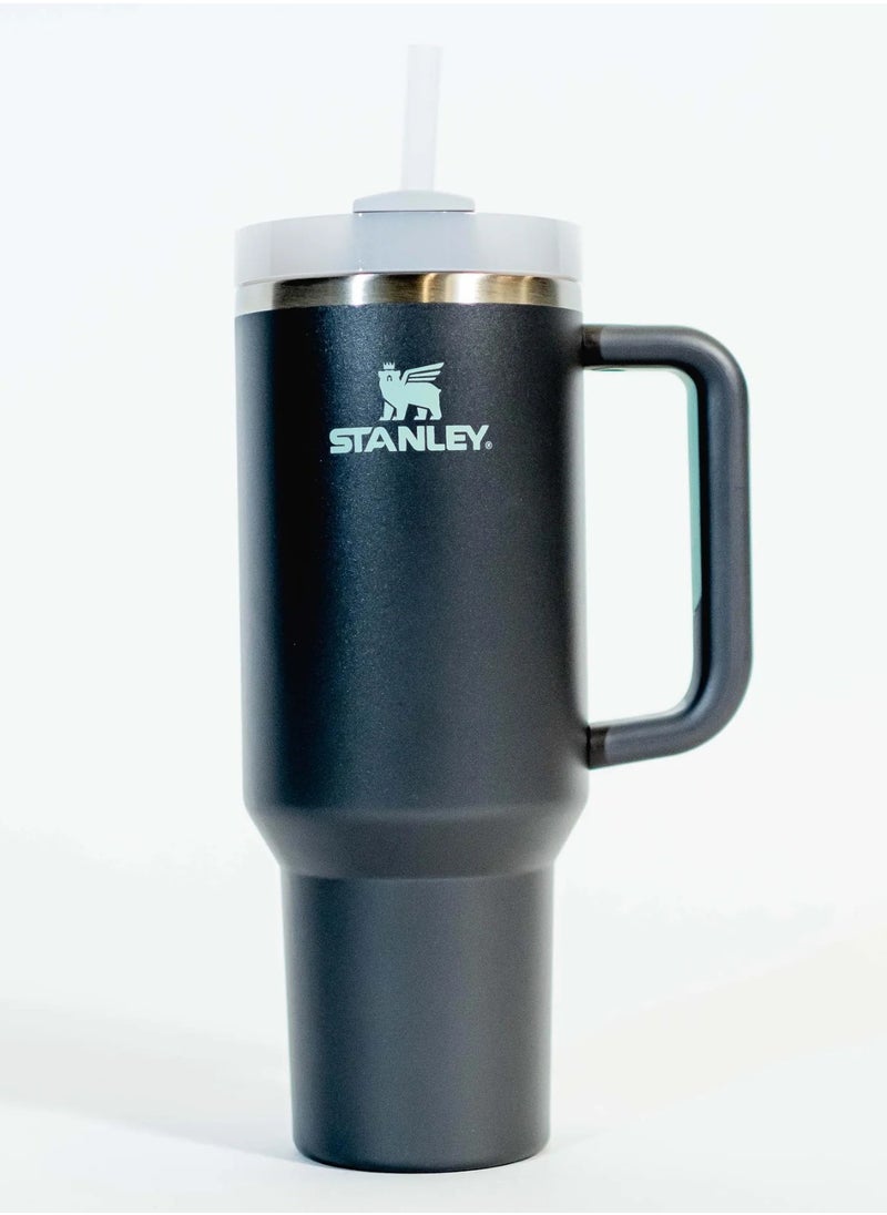 Stanley - Quencher H2.0 FlowState Vacuum Insulated Tumbler – 40oz Black Stainless Steel Travel Mug with Leakproof Lid & Reusable Straw, Double-Walled Design, Keeps Drinks Cold for 24 Hours & Hot for 7 Hours, Durable & Portable Travel Bottle for Work, Gym, and On-the-Go Hydration - Image 1