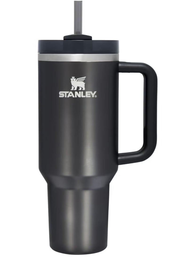 Stanley - Quencher H2.0 FlowState Vacuum Insulated Tumbler 40oz Black Stainless Steel Travel Mug with Lid & Straw, Double-Walled Leakproof Design, Keeps Drinks Hot for 7 Hours & Cold for 24 Hours, Durable & Portable - Image 1
