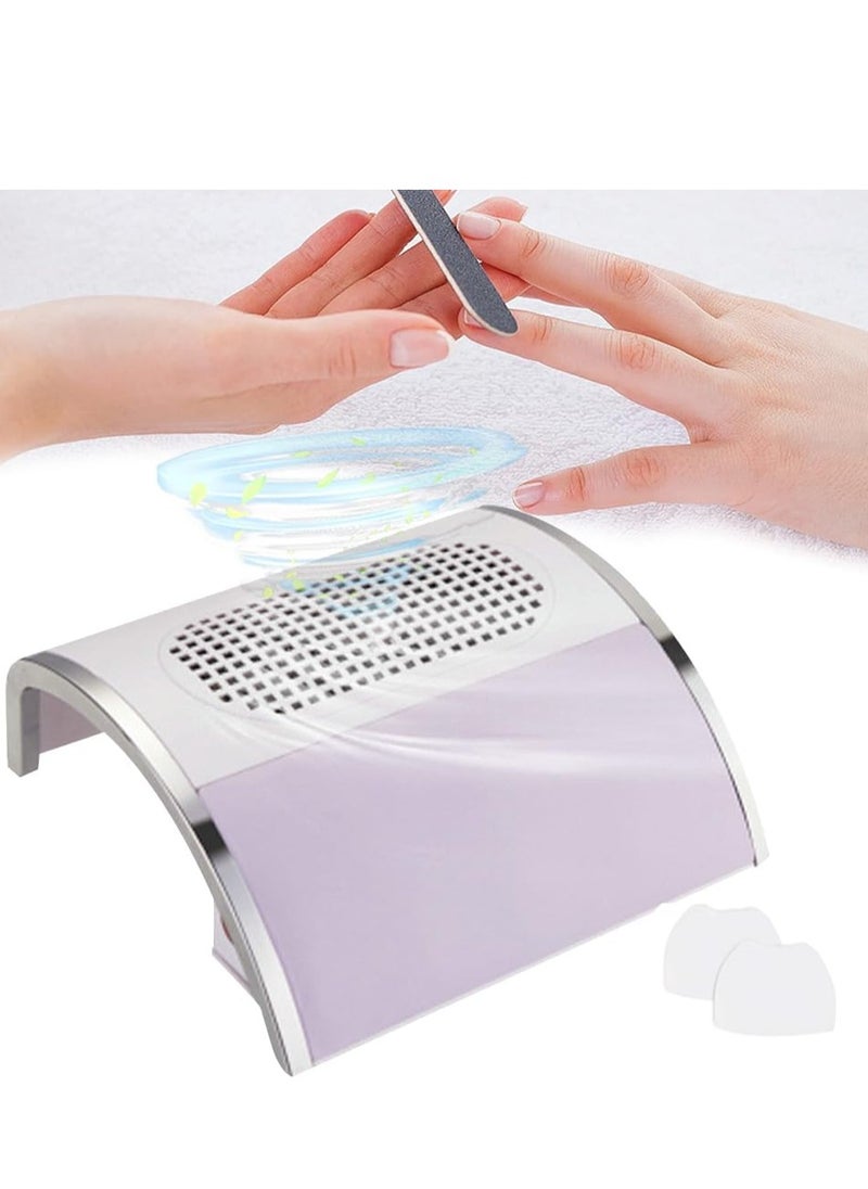 DMG TECH Nail Vacuum Cleaner, 80W Powerful Nails Vacuum Cleaner, Rechargeable Nail Filter, Nail Dust Collector with 2 Manicure Vacuum Cleaner Bags for Salon Home Use  - Image 1