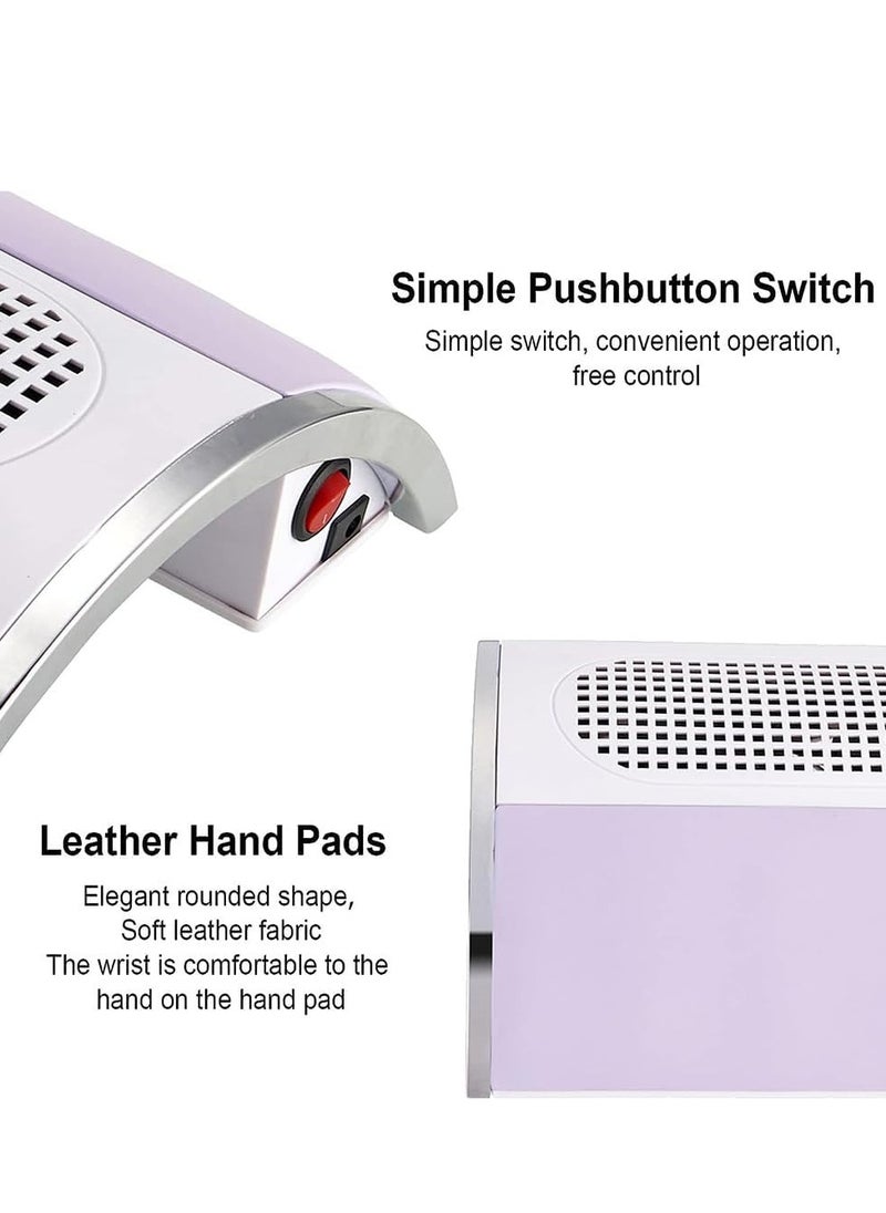 DMG TECH Nail Vacuum Cleaner, 80W Powerful Nails Vacuum Cleaner, Rechargeable Nail Filter, Nail Dust Collector with 2 Manicure Vacuum Cleaner Bags for Salon Home Use  - Image 3