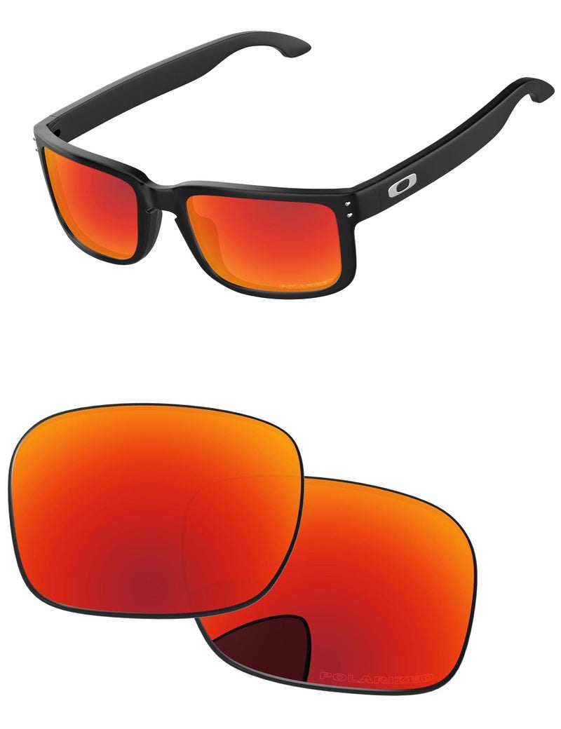 PapaViva Replacement Lenses for Oakley Holbrook XL OO9417 59mm Sunglass Fire Red Polarized - Image 1