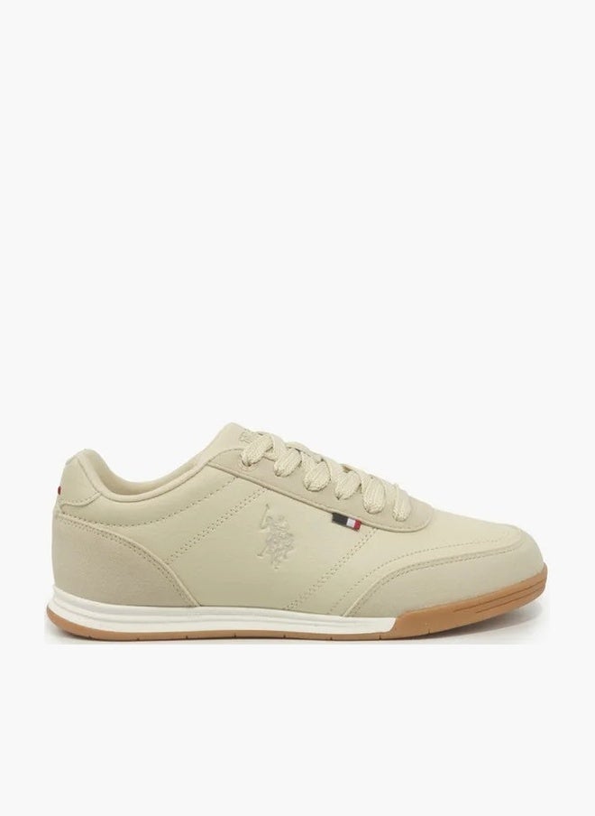 U.S. Polo Assn. CONO GLB 6FX Women’s Sneakers – Beige Lace-Up Casual Fashion Trainers with Gum Sole - Image 1