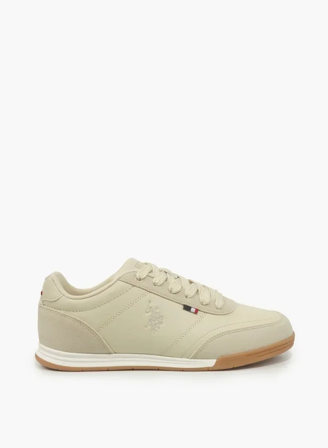 U.S. Polo Assn. beige U.S. Polo Assn. CONO GLB 6FX Women’s Sneakers – Beige Lace-Up Casual Fashion Trainers with Gum Sole  | Best Price UAE