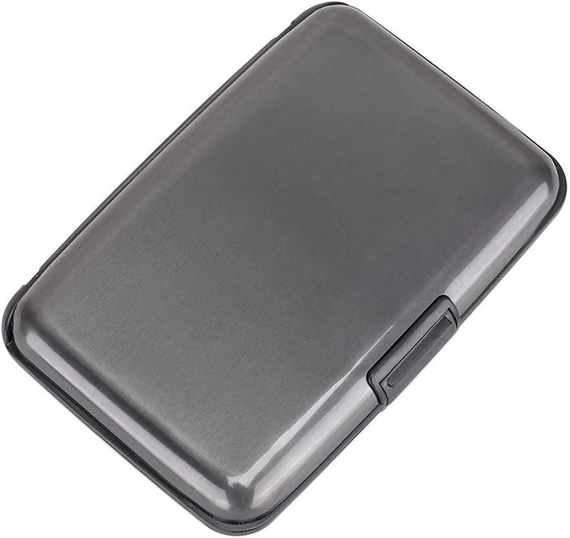 ELFISH RFID Blocking Credit Card Protector Aluminum ID Case Hard Shell Business Card Holders Metal Wallet for Men or Women（Gray - Image 4