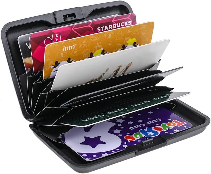 ELFISH RFID Blocking Credit Card Protector Aluminum ID Case Hard Shell Business Card Holders Metal Wallet for Men or Women（Gray - Image 5