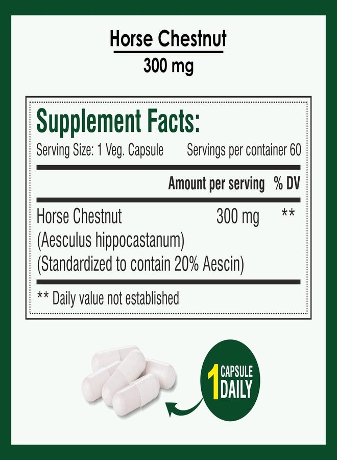 Biotrex Nutraceuticals Horse Chestnut 300mg - 60 Veg Capsules - Image 4