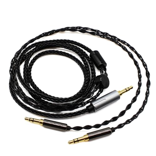 Youkamoo 3.5mm Headphone Replacement Cable Compatible for Hifiman Sundara, Ananda, Arya, HE400SE, HE4XX, HE-400i Headphones (Dual 3.5mm Male Version) 6.6 ft (2.02 m) - Image 1