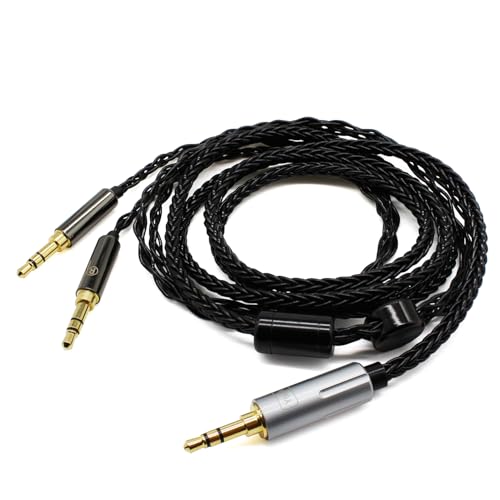 Youkamoo 3.5mm Headphone Replacement Cable Compatible for Hifiman Sundara, Ananda, Arya, HE400SE, HE4XX, HE-400i Headphones (Dual 3.5mm Male Version) 6.6 ft (2.02 m) - Image 3