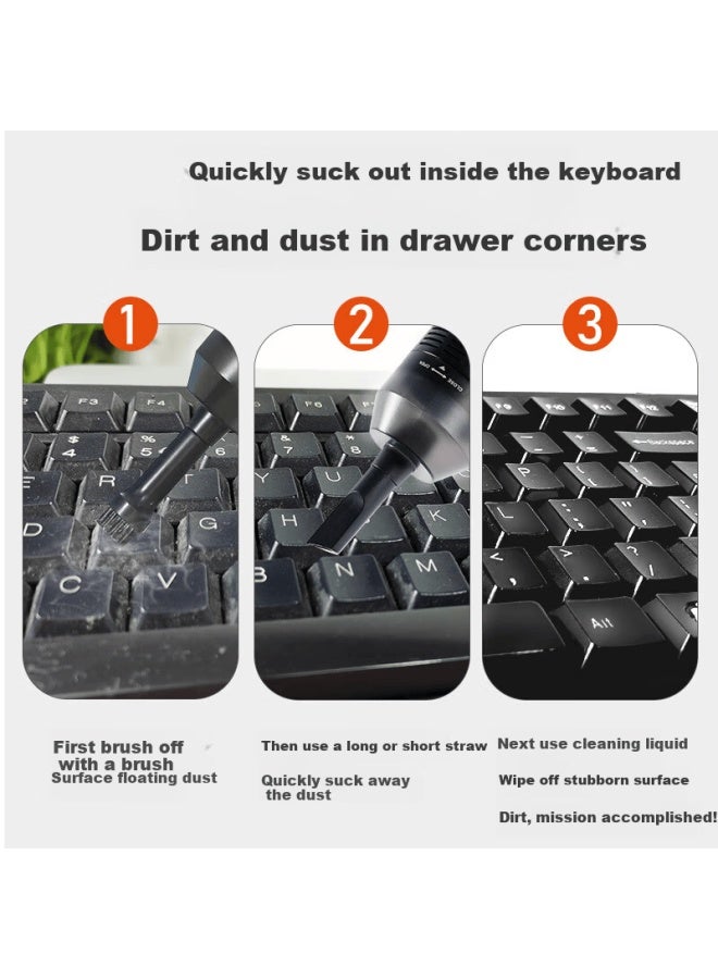 Ecola Computer Vacuum Cleaner Wireless Mechanical Keyboard Dust Removal Set For Laptop Car Desktop Pc Case Usb-bt16bk Black - Image 3