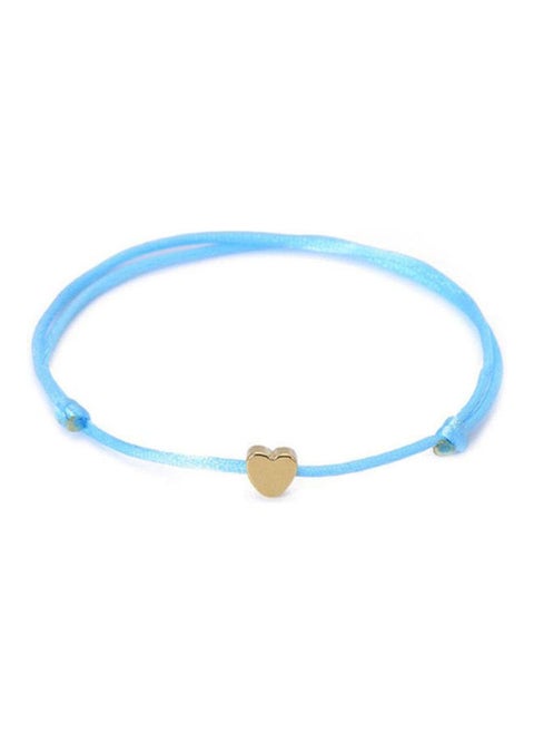 Romantic Heart Charm Lucky Rope Knotted Bracelet