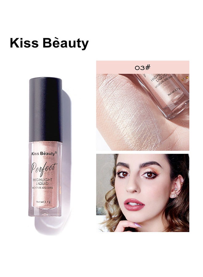 Kiss Beauty Face Body Highlighter, Liquid Luminizer, Body Luminizer, All In One Makeup Liquid Illuminator,Waterproof Moisturizing Light Shimmer Illuminator for Face & Body - Image 2