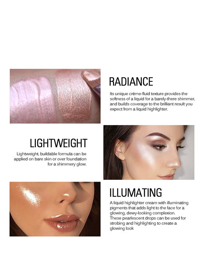 Kiss Beauty Face Body Highlighter, Liquid Luminizer, Body Luminizer, All In One Makeup Liquid Illuminator,Waterproof Moisturizing Light Shimmer Illuminator for Face & Body - Image 3
