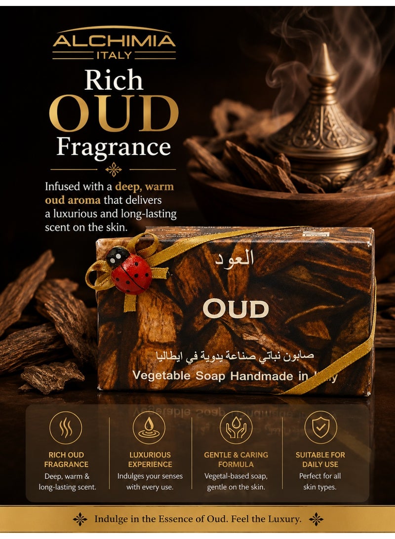Alchimia Vegetal Oud Soap 200g | Premium Oud Fragrance Face & Body Soap | Deep Cleansing & Moisturizing | Long-Lasting Scent | Suitable for All Skin Types - Image 4