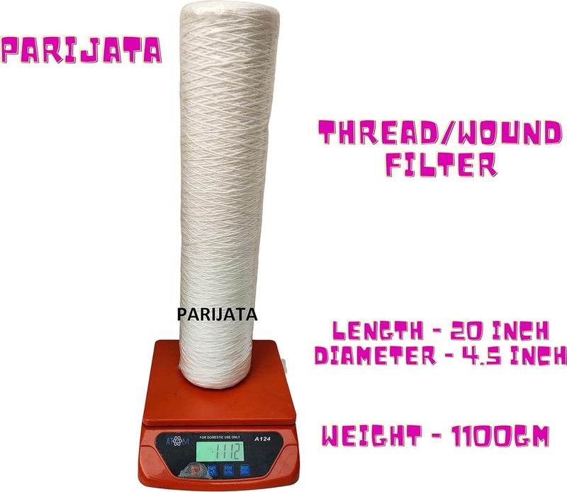 Parijata 20 inch x 45 inch Jumbo Wound Polyster Filter Spun Cartridge PP for Jumbo Filter 2 Pieces 1100gm per Piece Weight - Image 4