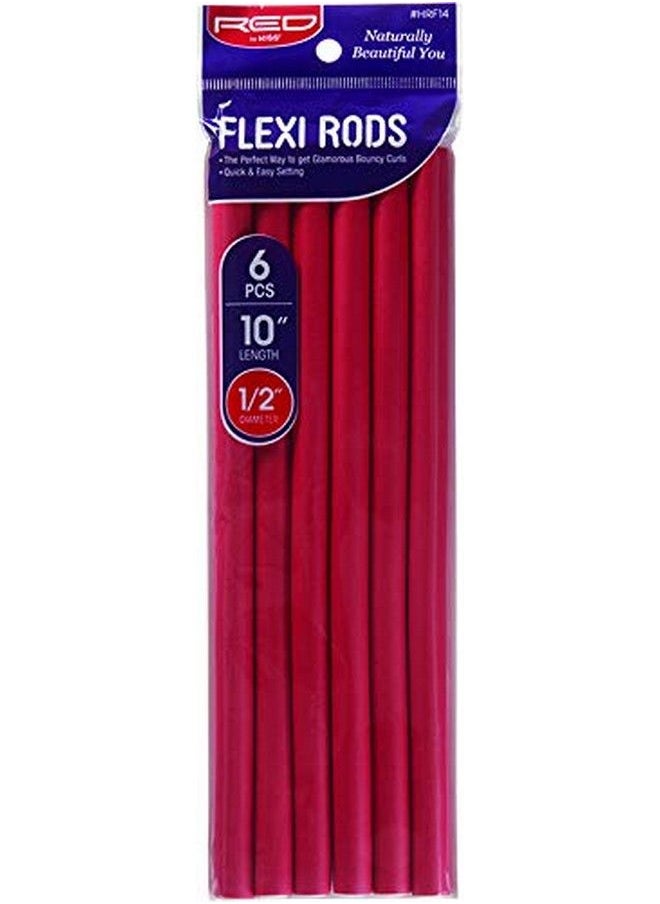 Red by Kiss Flexi Rods Heatless Hair Curler For 90S Glamorous Bouncy Curls Beach Waves No Slips Sleep Styler (10" Length 1/2" Diameter)  - Image 1
