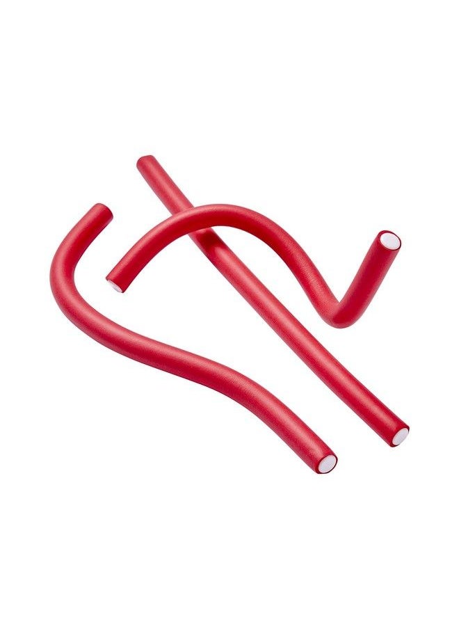 Red by Kiss Flexi Rods Heatless Hair Curler For 90S Glamorous Bouncy Curls Beach Waves No Slips Sleep Styler (10" Length 1/2" Diameter)  - Image 3