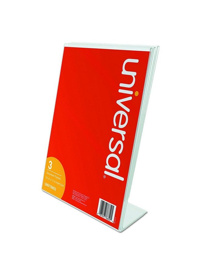 UNIVERSAL Unv76852 Lstyle 81 2 In. X 11 In. Insert Freestanding Frame Clear (3Piece Pack)  - Image 2