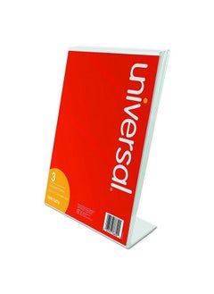 UNIVERSAL Unv76852 Lstyle 81 2 In. X 11 In. Insert Freestanding Frame Clear (3Piece Pack)  - Image 1