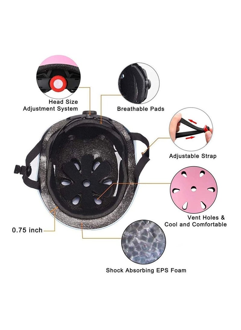 Generic Children's protective equipment sports safety equipment adjustable helmet roller skate belt protector Pink  - Image 4
