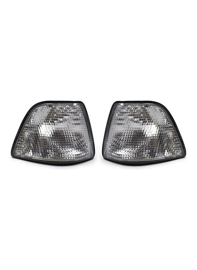 NIBEMINENT 2-Piece Turn Signal Light With White Lens  - Image 1