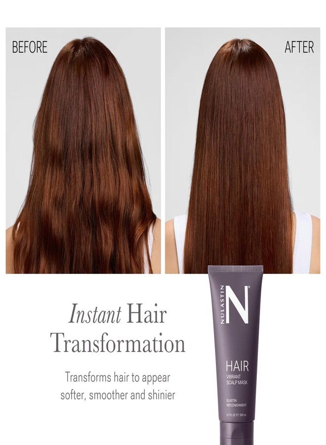 Nulastin Vibrant Scalp Mask - Deep Conditioning 3-in-1 Hair Mask and Scalp Treatment for Hydration, Smoothing and Root Support - Hair Repair with Elastin Peptides Keratin - Vegan Sulfate Free (6.7 oz) - Image 2