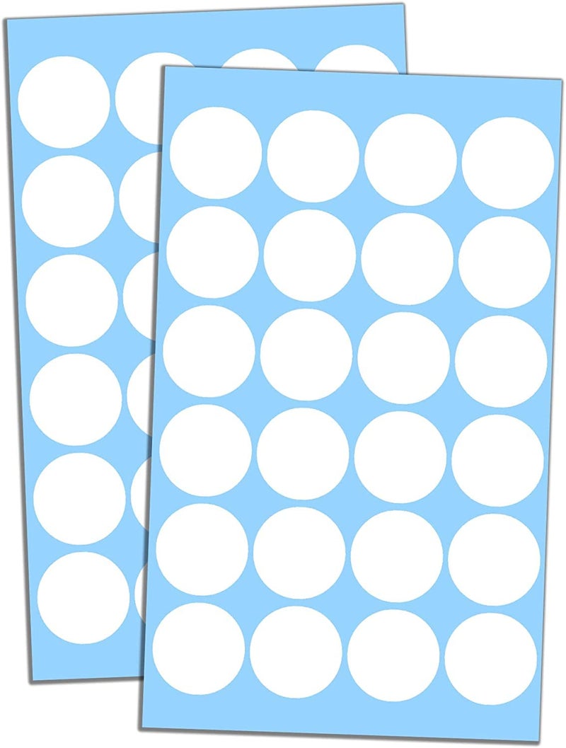 True-Ally 2000 Piece White Color 1 Inch/25mm Round Dot Sticker Self Adhesive Labels Writable Surface for Kids Activity, File Classification, Calendar Planner (White), 2000 Labels - Image 1