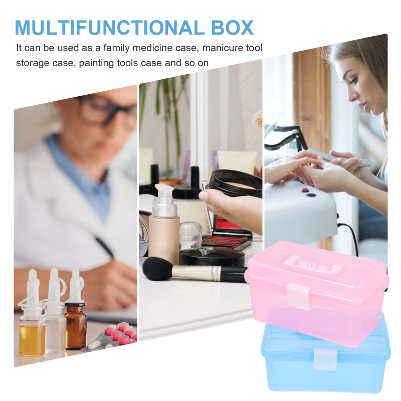 2Pcs Large Capacity Storage Case Compartment Box Dormitory Box - Image 5