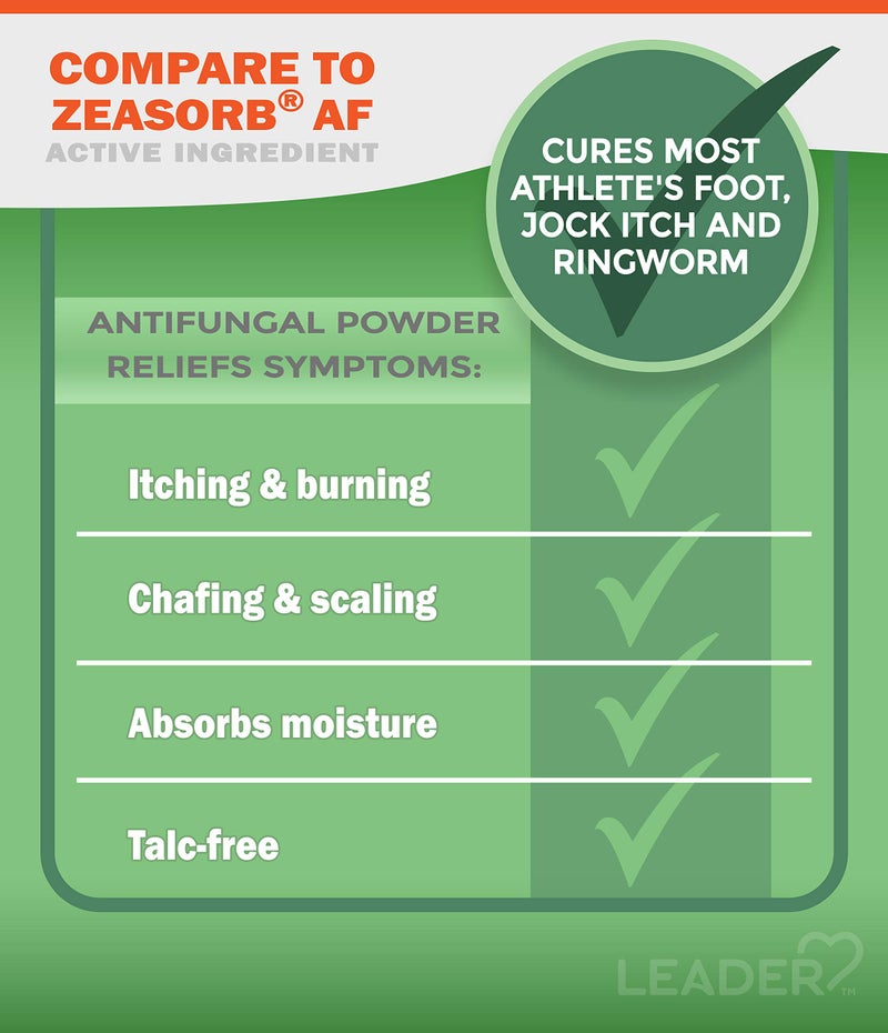 LEADER Athlete's Foot AF Powder, Moisture Absorbing, Talc-Free, 2.5 Ounce - Image 5