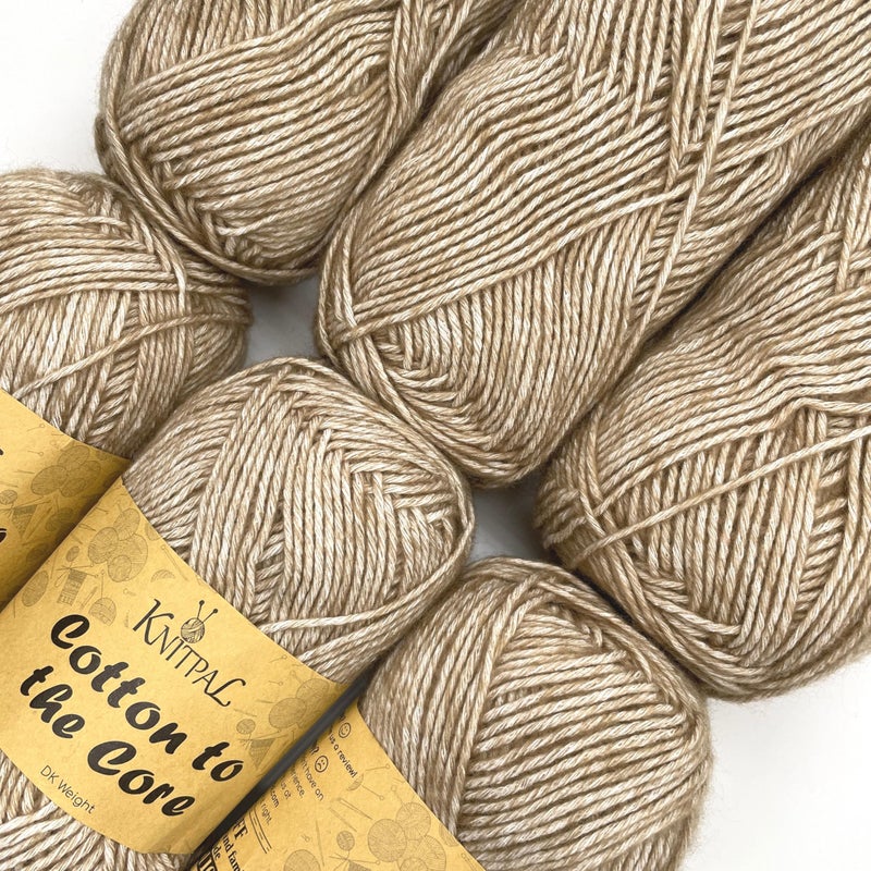Cotton to The Core Cotton Yarn for Crocheting 6 Skeins 852Yds300G Free Patterns  Soft Baby Yarn for Knitting  3 DK Light Worsted Weight  Mocha Brown