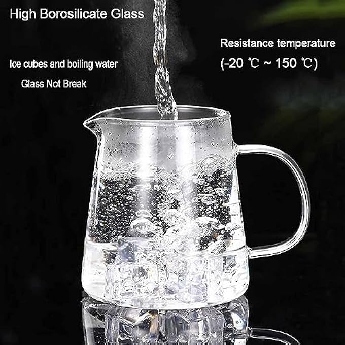 luksYol Glass Tea Pot  Borosilicate Glass Kettle With Infuser Strainer For Loose Leaf Tea  Glass Teapot With Stainless Steel Removeable Infuser  Diswasher  Stovetop Safe Circle 750 Ml - Image 3